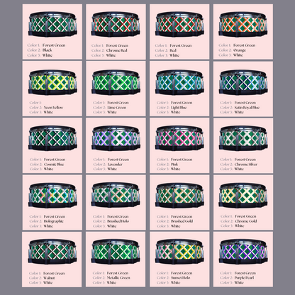 Easy-to-install vinyl snare drum wrap color catalogue featuring a wide range of color and pattern options, perfect for drummers looking to personalize their snare drum with unique designs.