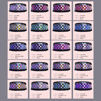 Easy-to-install vinyl snare drum wrap color catalogue featuring a wide range of color and pattern options, perfect for drummers looking to personalize their snare drum with unique designs.