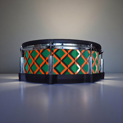 3D Tile Drum Wrap (Black Base)
