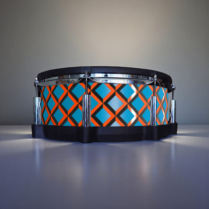 3D Tile Drum Wrap (Black Base)