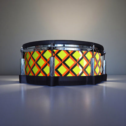 3D Tile Drum Wrap (Black Base)