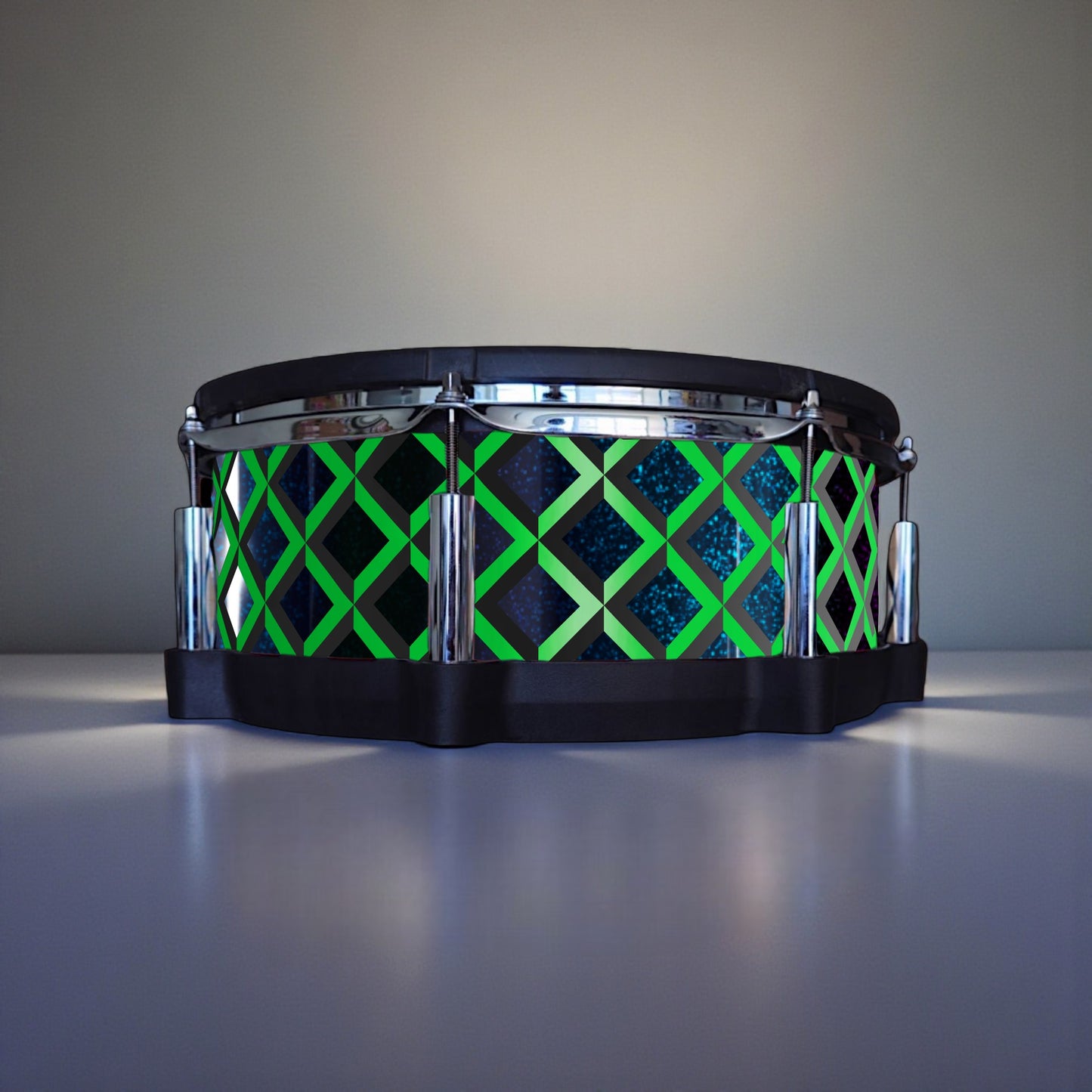 3D Tile Drum Wrap (Black Base)