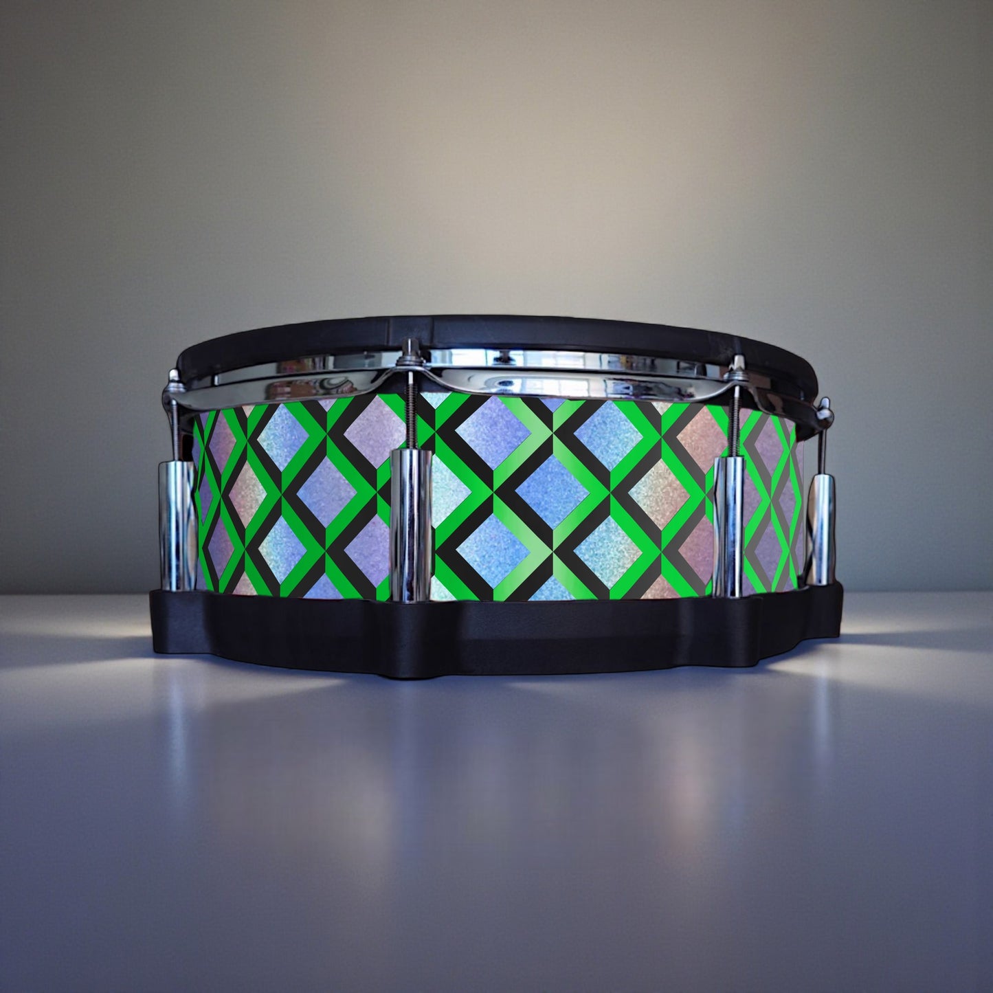 3D Tile Drum Wrap (Black Base)