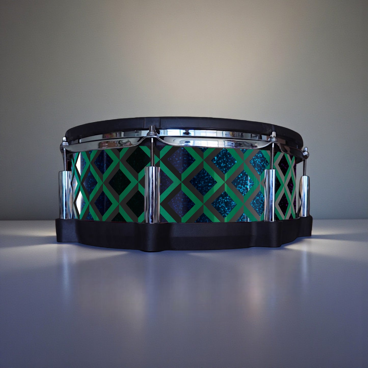 3D Tile Drum Wrap (Black Base)