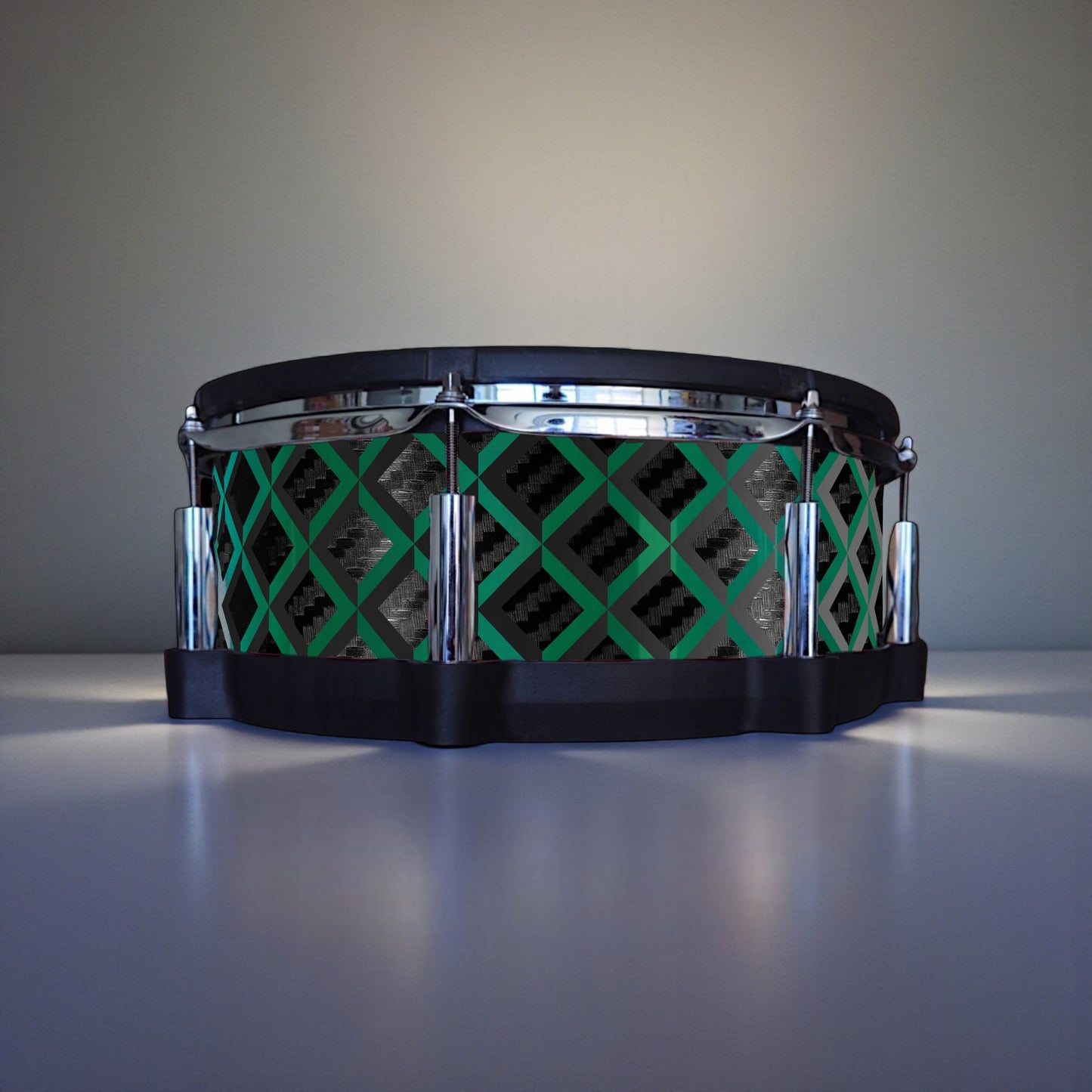 3D Tile Drum Wrap (Black Base)