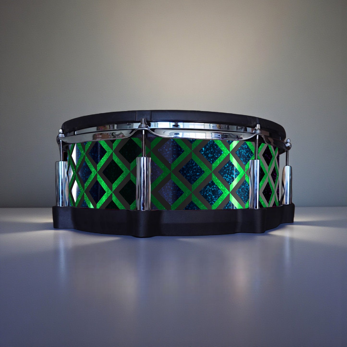 3D Tile Drum Wrap (Black Base)