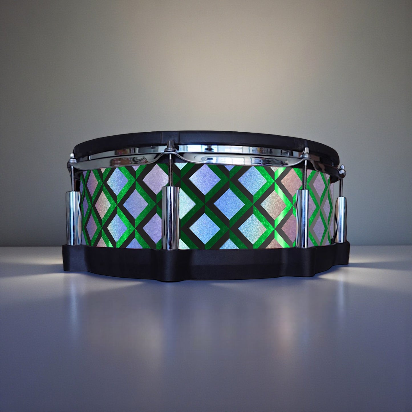 3D Tile Drum Wrap (Black Base)