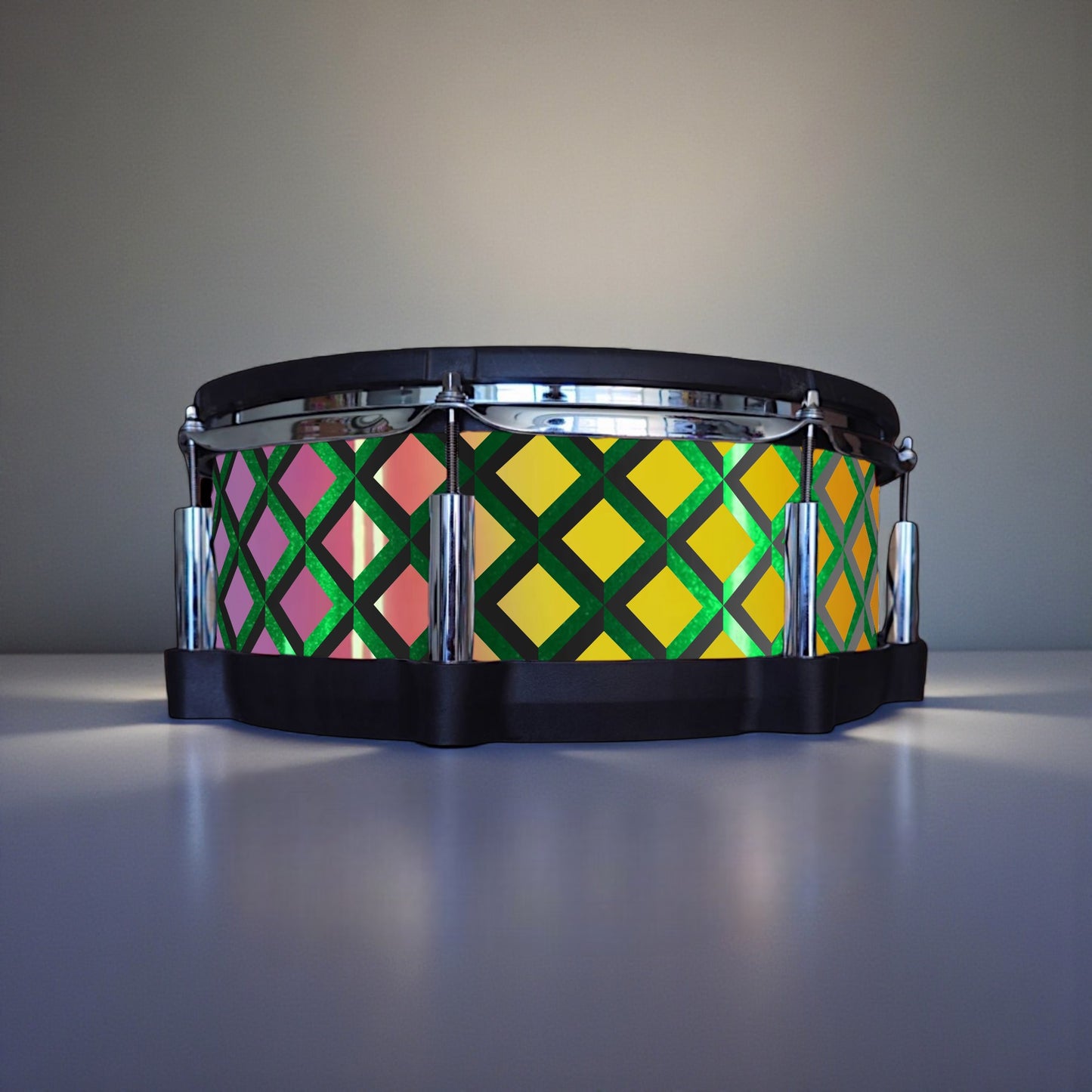3D Tile Drum Wrap (Black Base)