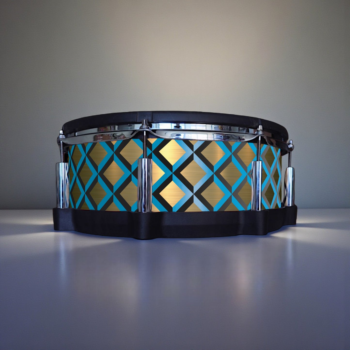3D Tile Drum Wrap (Black Base)