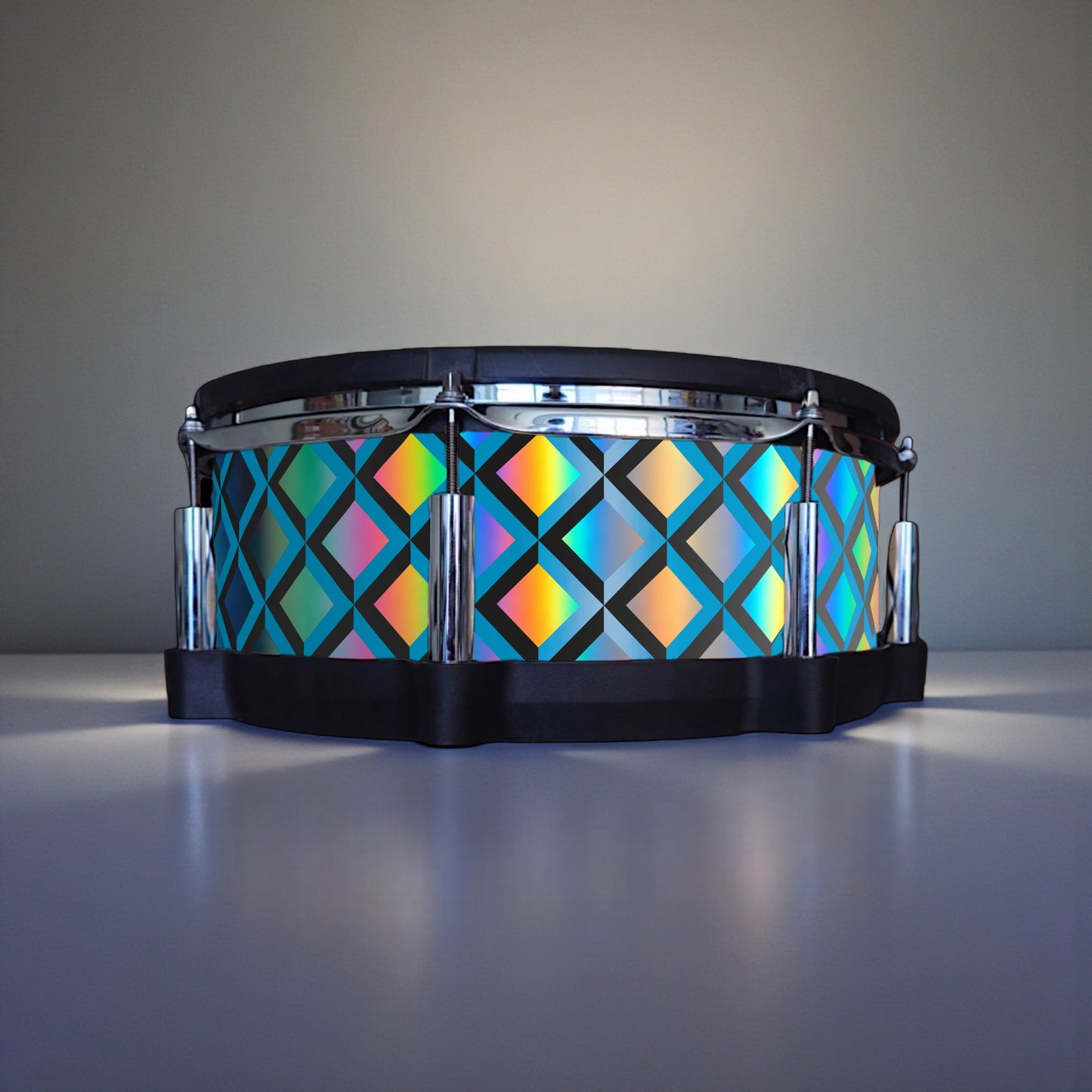 3D Tile Drum Wrap (Black Base)
