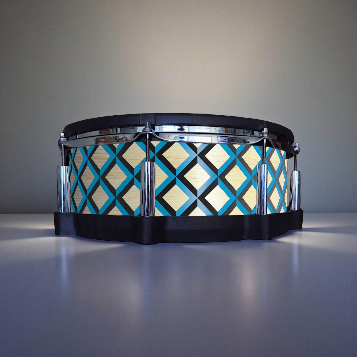 3D Tile Drum Wrap (Black Base)
