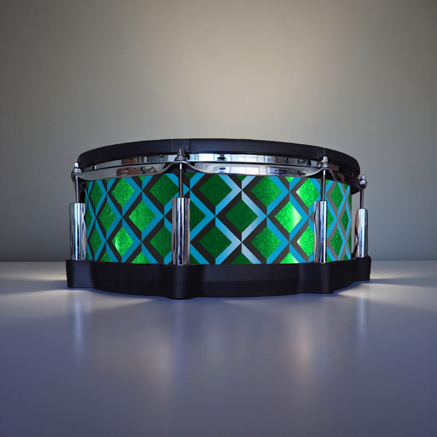 3D Tile Drum Wrap (Black Base)