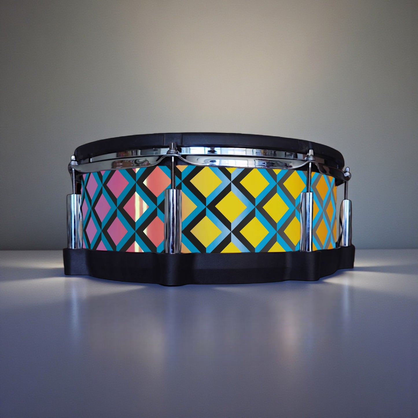3D Tile Drum Wrap (Black Base)