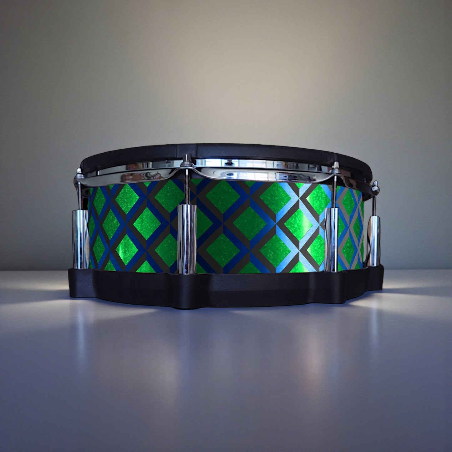 3D Tile Drum Wrap (Black Base)