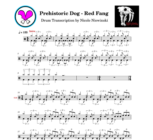 Prehistoric Dog - Red Fang Drum Tab + Tracks